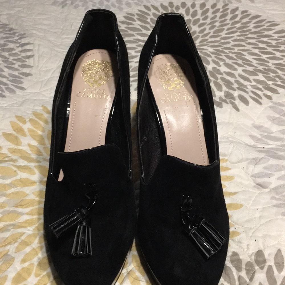 Black suede shoes